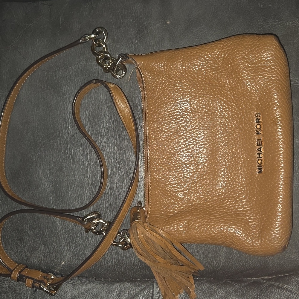 Michael Kors Tan Leather Crossbody Bag